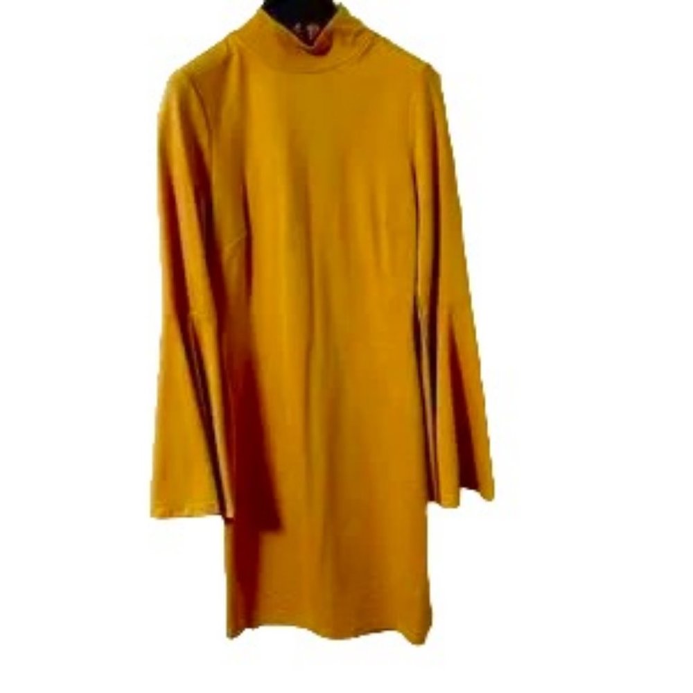 BELL SHAPED SLEEVES BODYCON VENUS DRESS KNEE LENGTH